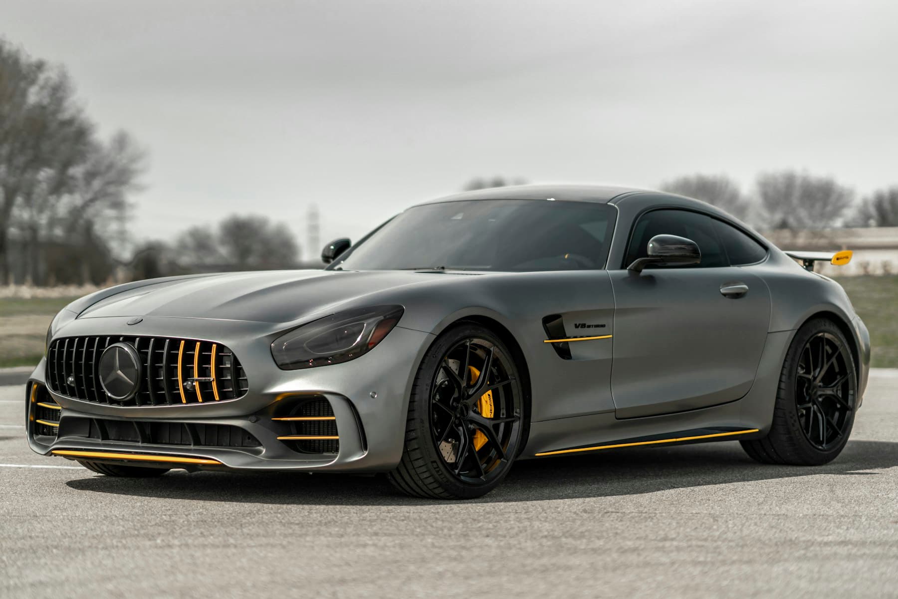 PPF edge along the AMG GT bonnet.